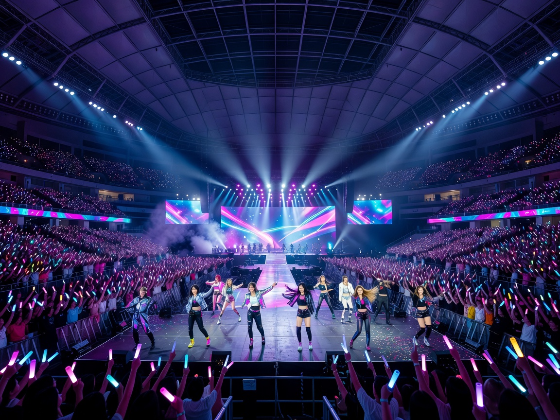 Gocheok Sky Dome Seoul K-Pop Concert Arena view at twilight