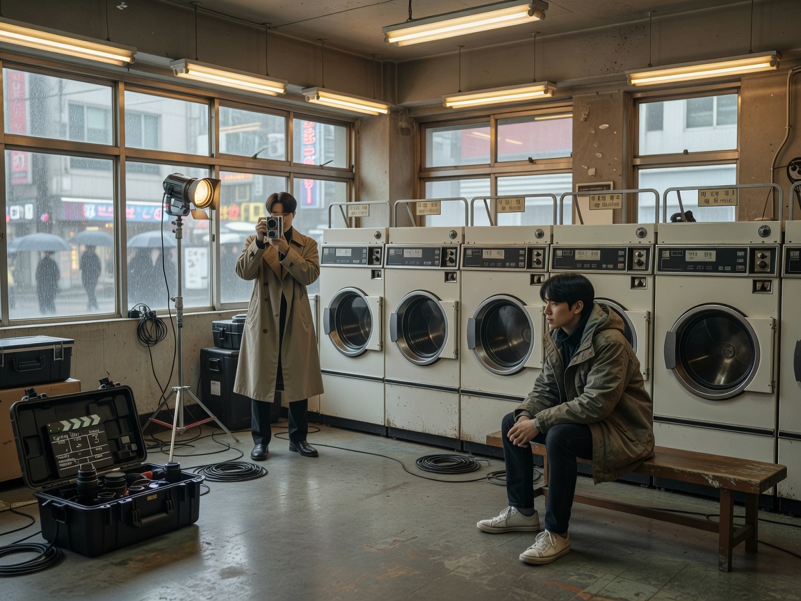 Laundromat Pizza Filming Location Seoul BTS Spring Day album shoot